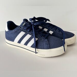 Adidas Dark Blue Athletic Shoes with White Accents